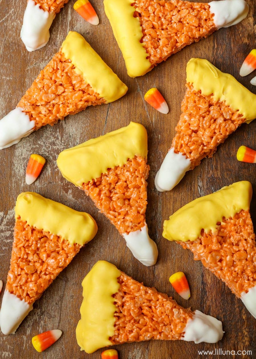 Candy Corn Rice Crackers {Fun + Holiday!  }